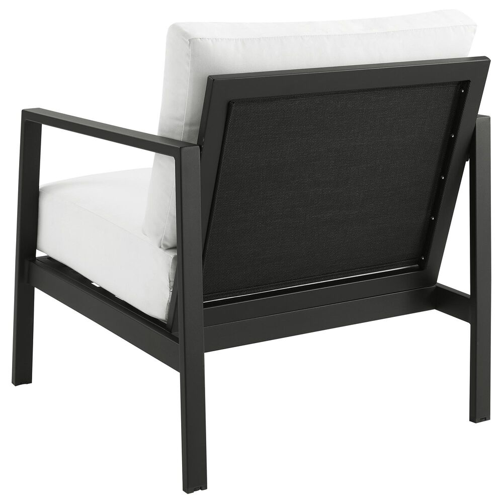 Linon Home Decor Holland Patio Armchair with Black Frame in Natural, , large