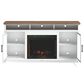 Endress International Hampton 74" Fireplace TV Console in Barnwood and Jasmin White, , large