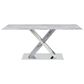 Global Furniture USA Dining Table in Light Grey Silver Marble, , large
