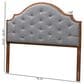 Baxton Studio Premala King Panel Headboard in Walnut Brown, , large