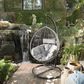Noble House Layla Hanging Basket Chair and Stand in Multi-Brown, , large