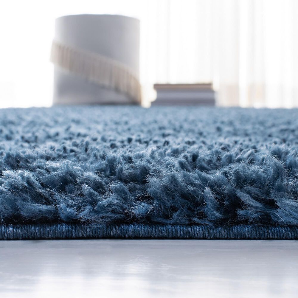 Safavieh August Shag AUG200M 5&#39; Square Navy Area Rug, , large