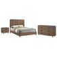 Crown Mark Nyomi King Panel Bed with Dresser and Nightstand in Light Brown, , large