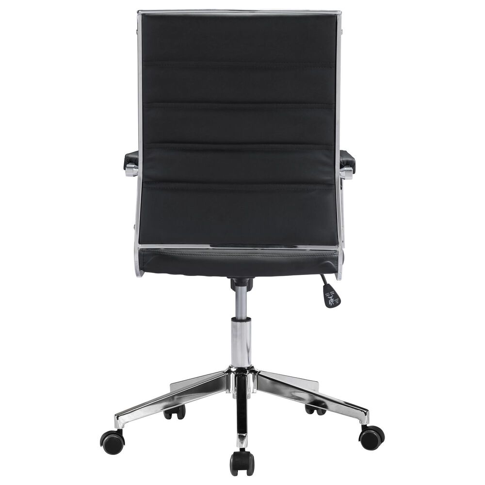 Zuo Modern Liderato Office Chair in Black and Silver, , large