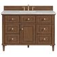 James Martin Vanities Lorelai 48" Single Bathroom Vanity in Mid-Century Walnut with 3 cm Eternal Jasmine Pearl Silestone Top, Rectangular Sink and FreePower Wireless Charger, , large