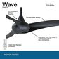 Minka-Aire Wave 52" Ceiling Fan in Coal, , large