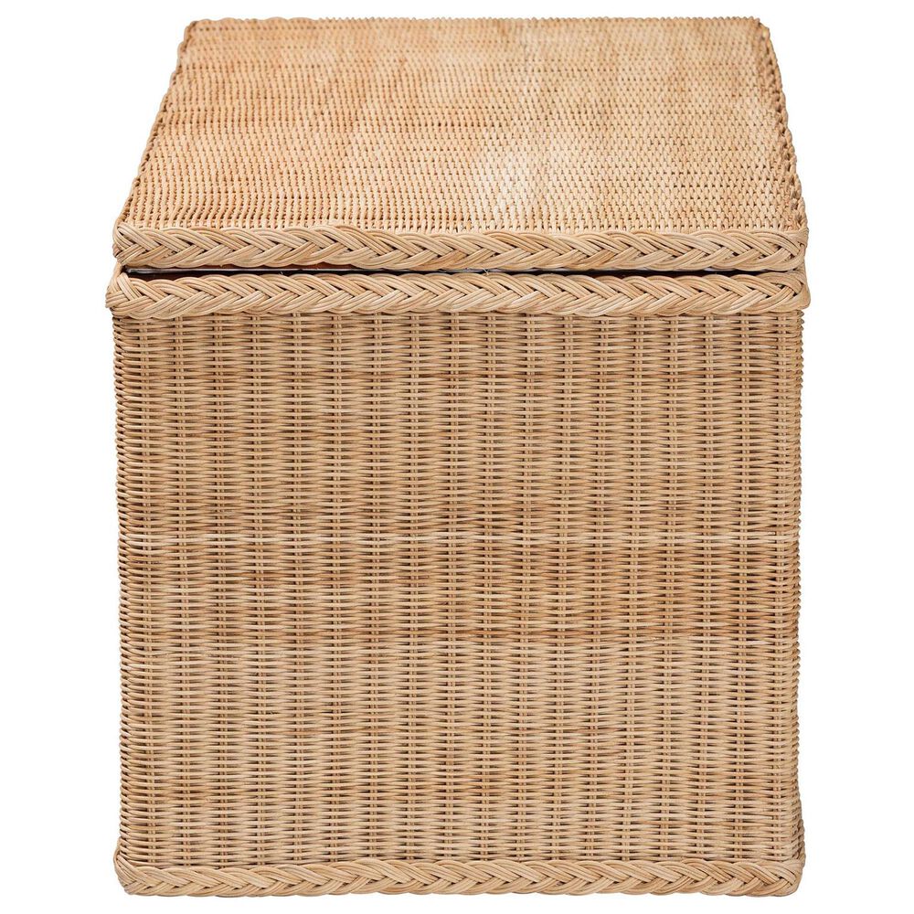 Baxton Studio Caden Storage Bench in Natural, , large