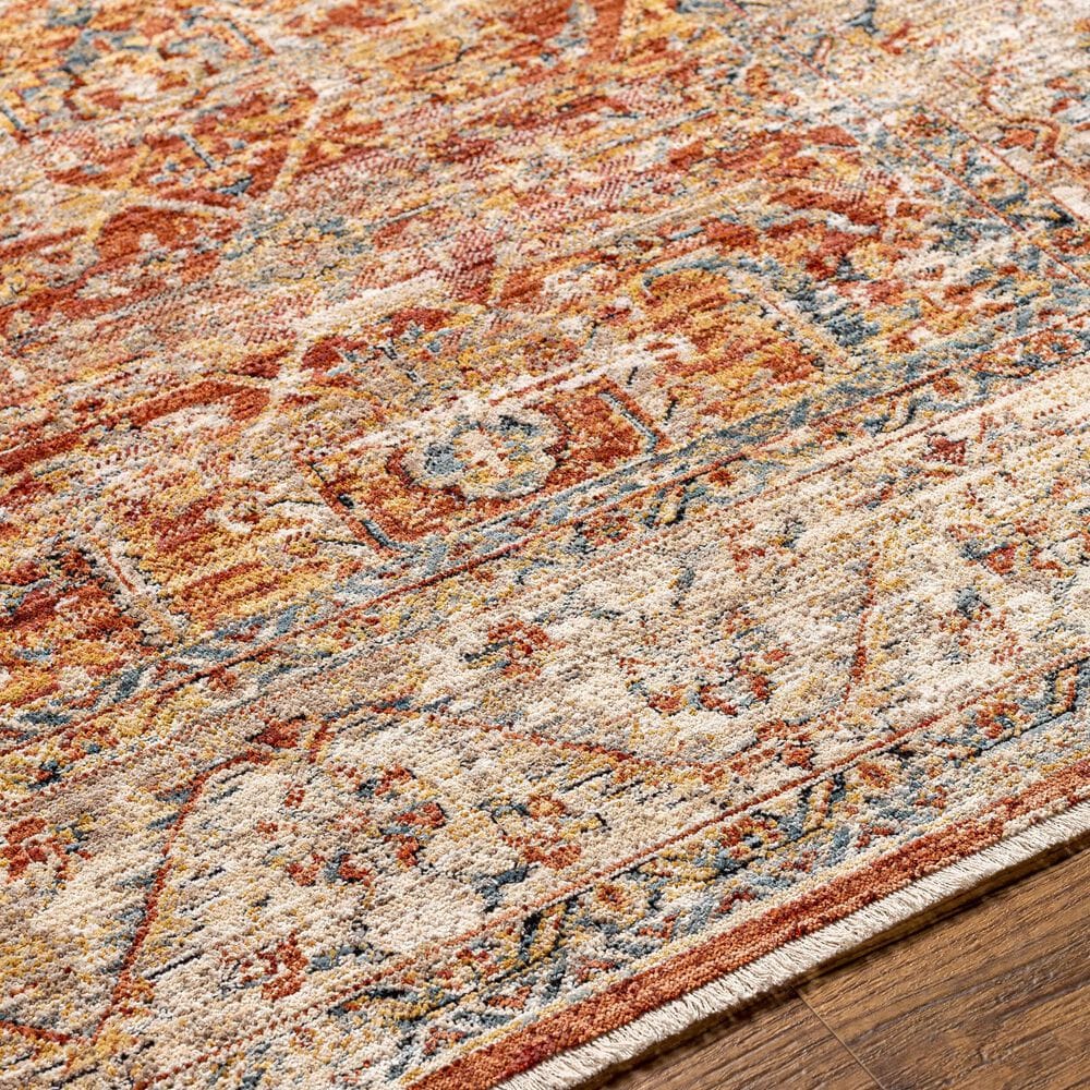 Surya Aspendos 9&#39; x 12&#39;2&quot; Rust, Burgandy, Dusty Pink, Demin, Wheat, Taupe, Gray, Black and Cream Area Rug, , large