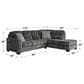 Ashley Lonoke 2-Piece Stationary Sectional Set with Right-Arm Facing Corner Chaise in Gunmetal, , large
