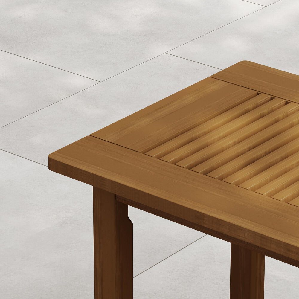 HOMLUX Patio Coffee Table in Teak Oil, , large