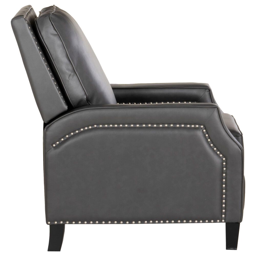 Linon Home Decor Portico Push Back Recliner in Gray, , large