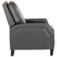 Linon Home Decor Portico Push Back Recliner in Gray, , large