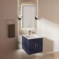 Lexora Home Geneva 24" Single Bathroom Vanity in Navy Blue with 2 cm White Cultured Marble Top and Rectangular Sink, , large