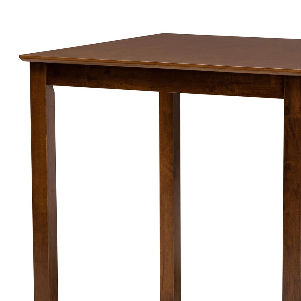 Baxton Studio Lenoir Counter Height Pub Table in Walnut Brown, , large