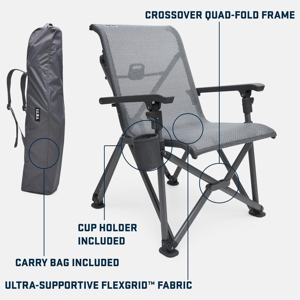 YETI Trailhead Camp Chair with Charcoal Cushion in Black, , large