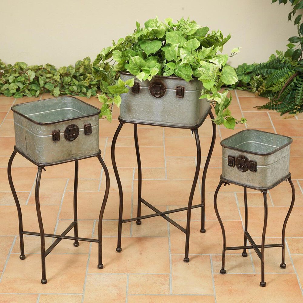 The Gerson Company 3-Piece Assorted Antique Planters, , large