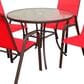 Loni Birch 40"  Round Glass Top Table, , large