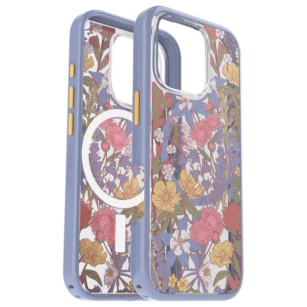 OtterBox Symmetry Series Clear Magsafe Case for Apple iPhone 16 Pro in Floral Purple, , large