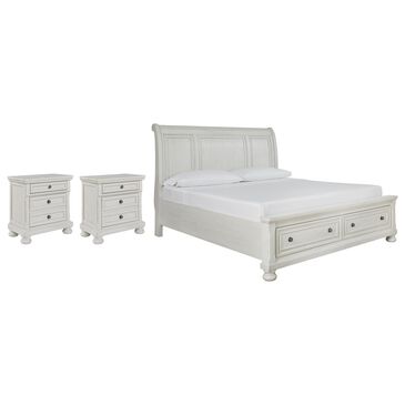 Ashley Robbinsdale Queen Storage Bed and Two Nightstands, , large