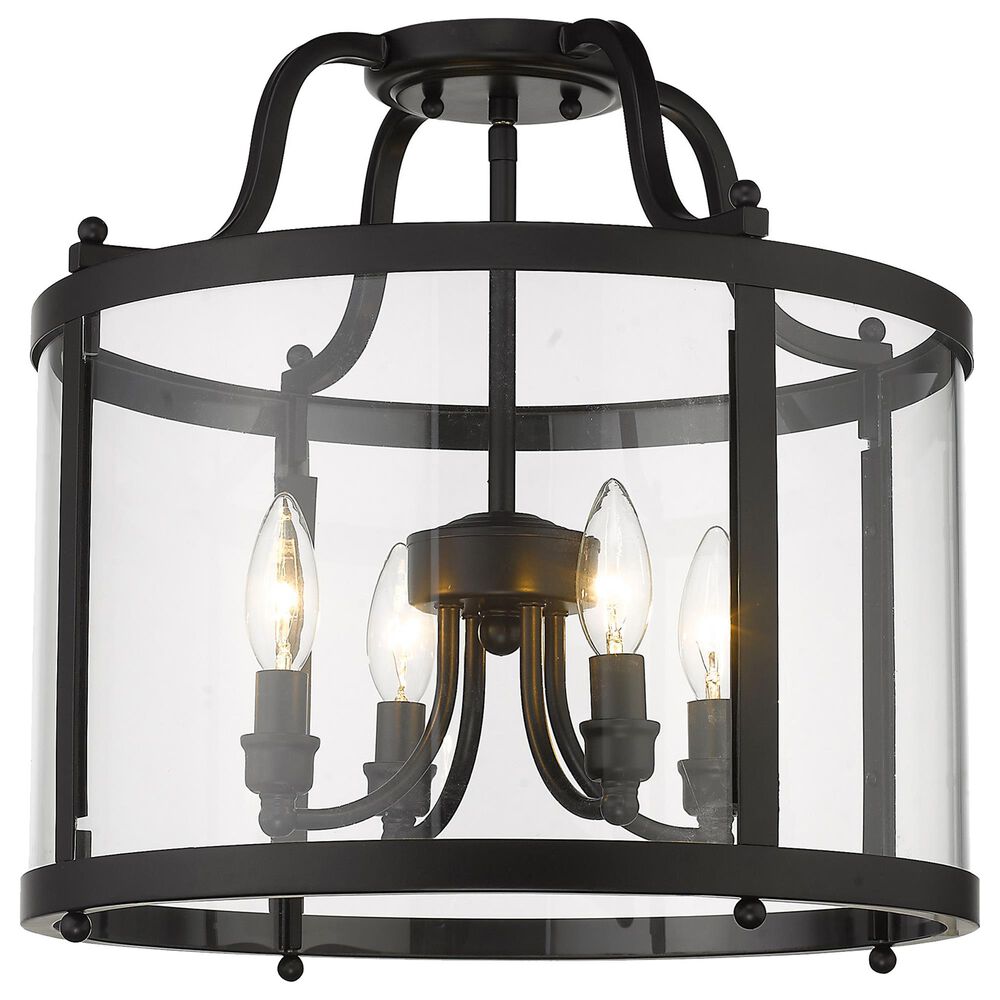 Golden Lighting Payton Semi-Flush in Matte Black, , large