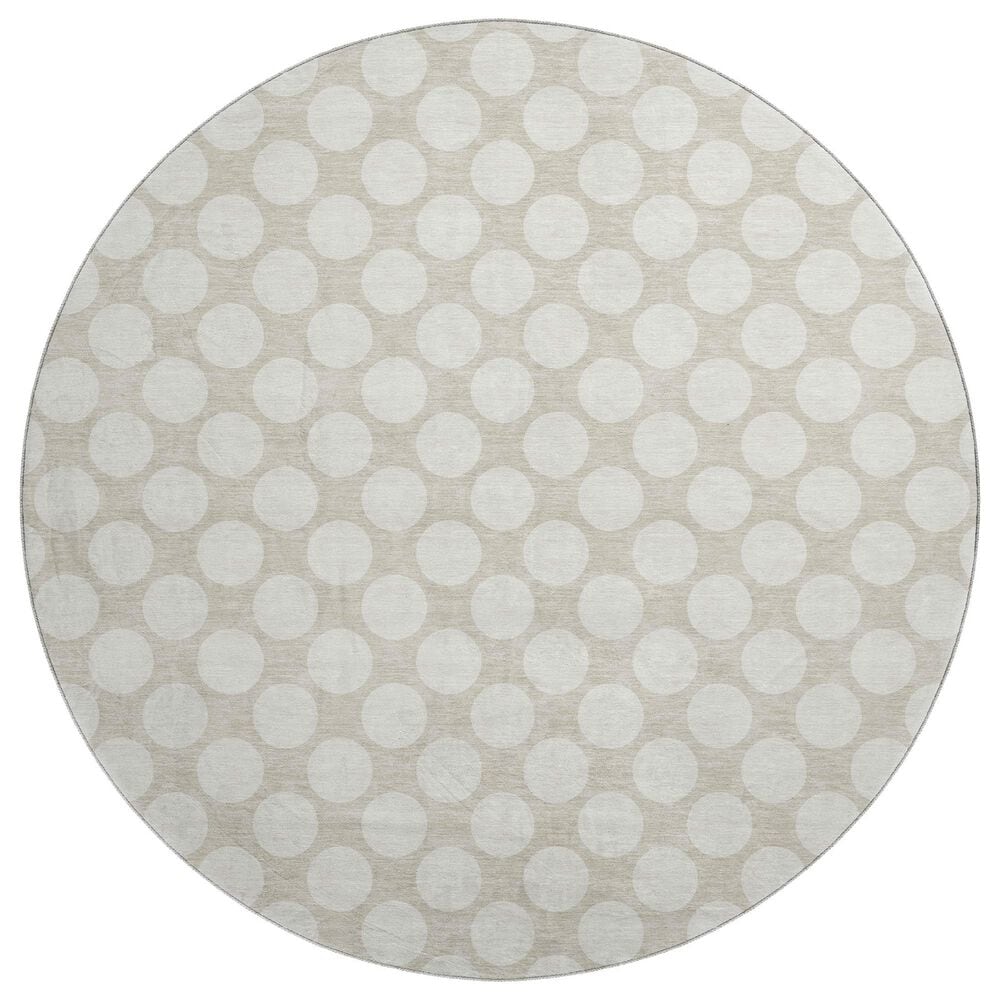 Dalyn Rug Company The Reserve TR13 Beige 8" Round Indoor/Outdoor Area Rug, , large