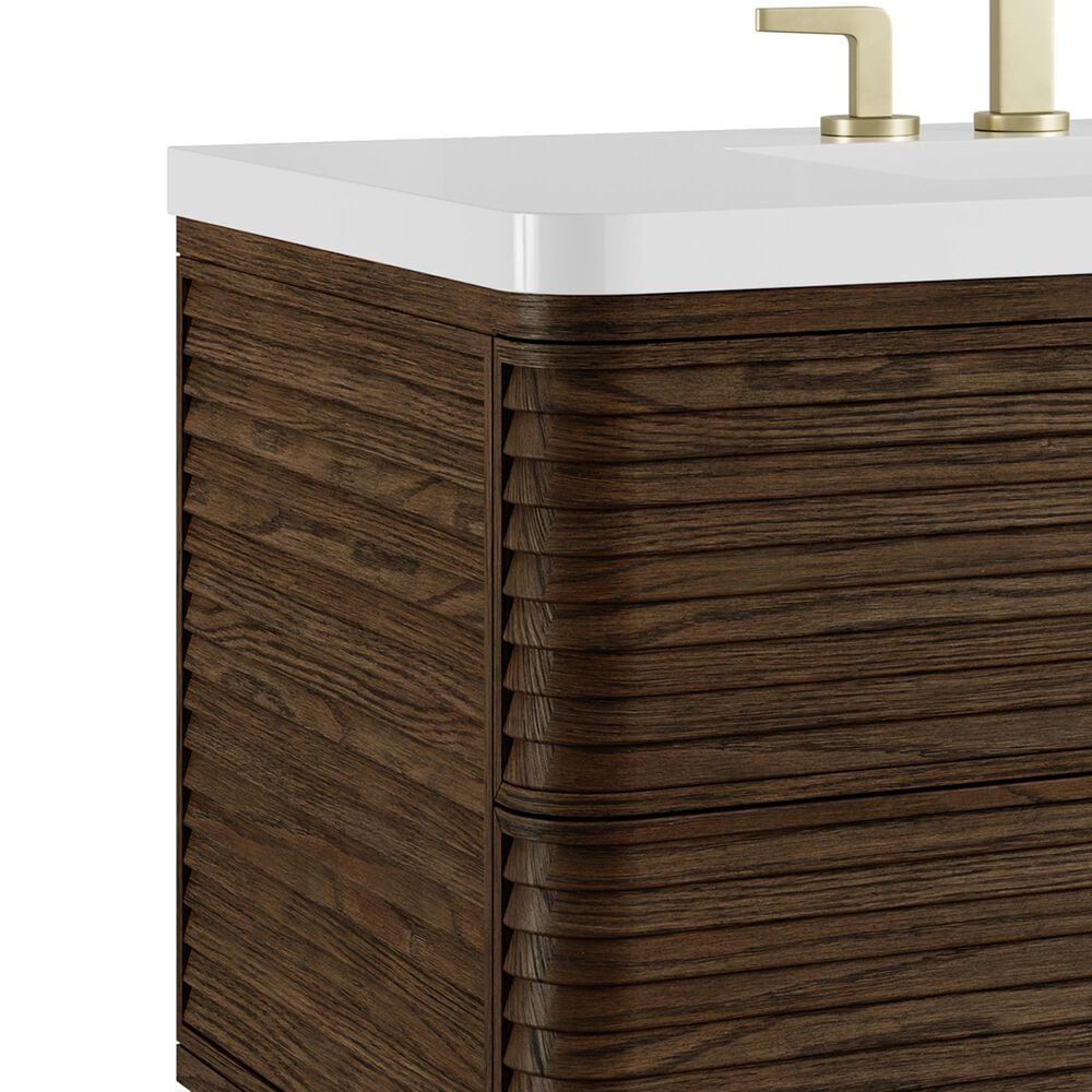 James Martin Allamari 36" Single Bathroom Vanity in Sable with 3 cm White Zeus Silestone Top and Rectangular Sink, , large