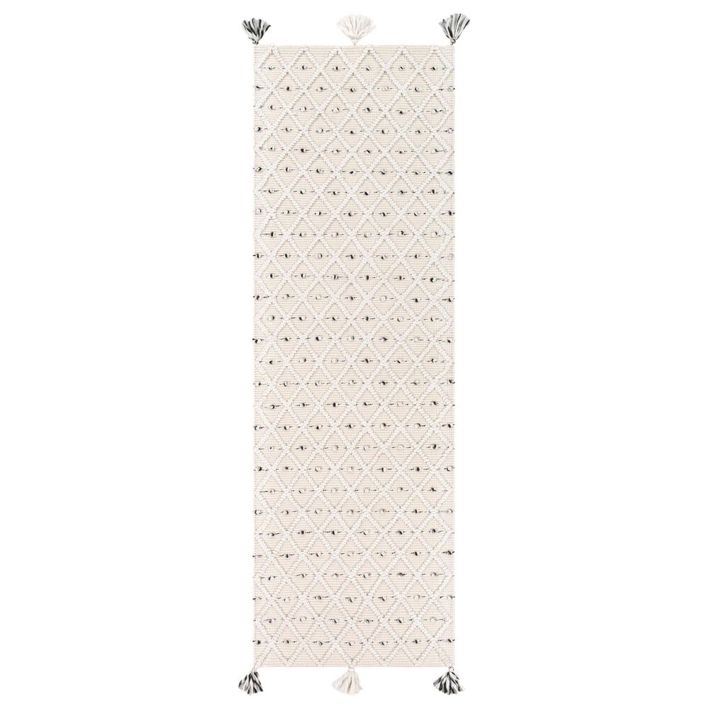 Surya Azalea 2"6" x 8" Ivory, Black and Gray Indoor/Outdoor Runner, , large