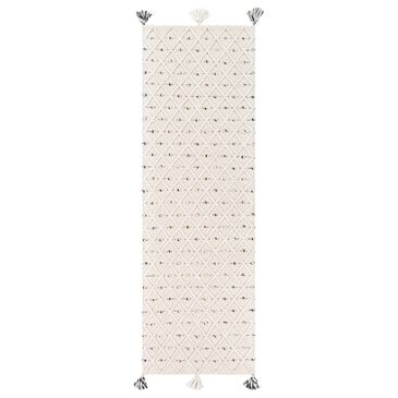 Surya Carpet, Inc. Azalea 2"6" x 8" Ivory, Black and Gray Indoor/Outdoor Runner, , large