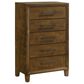 New Heritage Ballard 5 Piece Wood Queen Panel Bedroom Set in Walnut, , large
