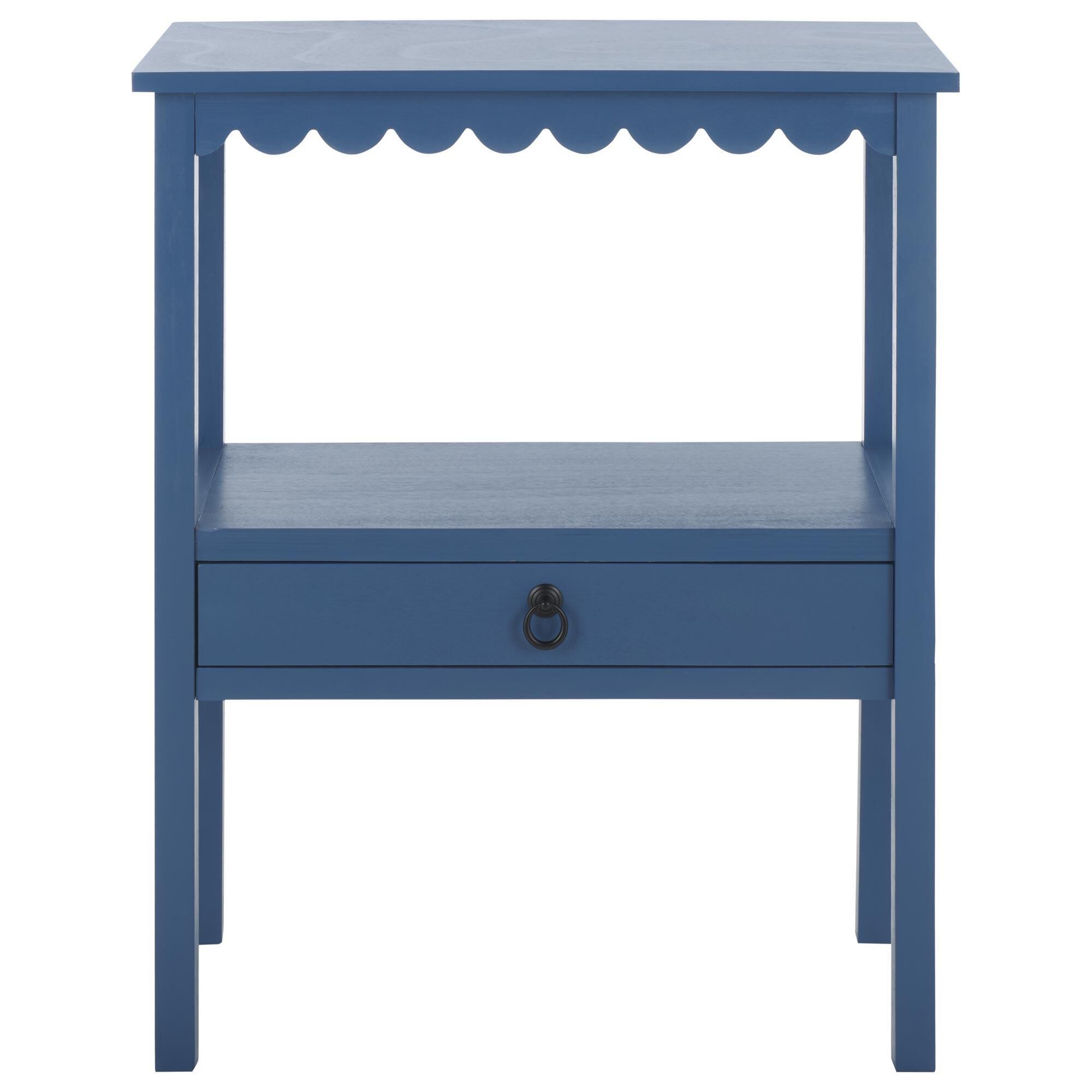 Safavieh Haven Low Drawer End Table in Blue