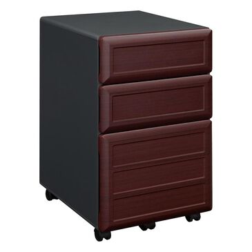 DHP Pursuit 3-Drawer Mobile File Cabinet in Cherry and Gray, , large