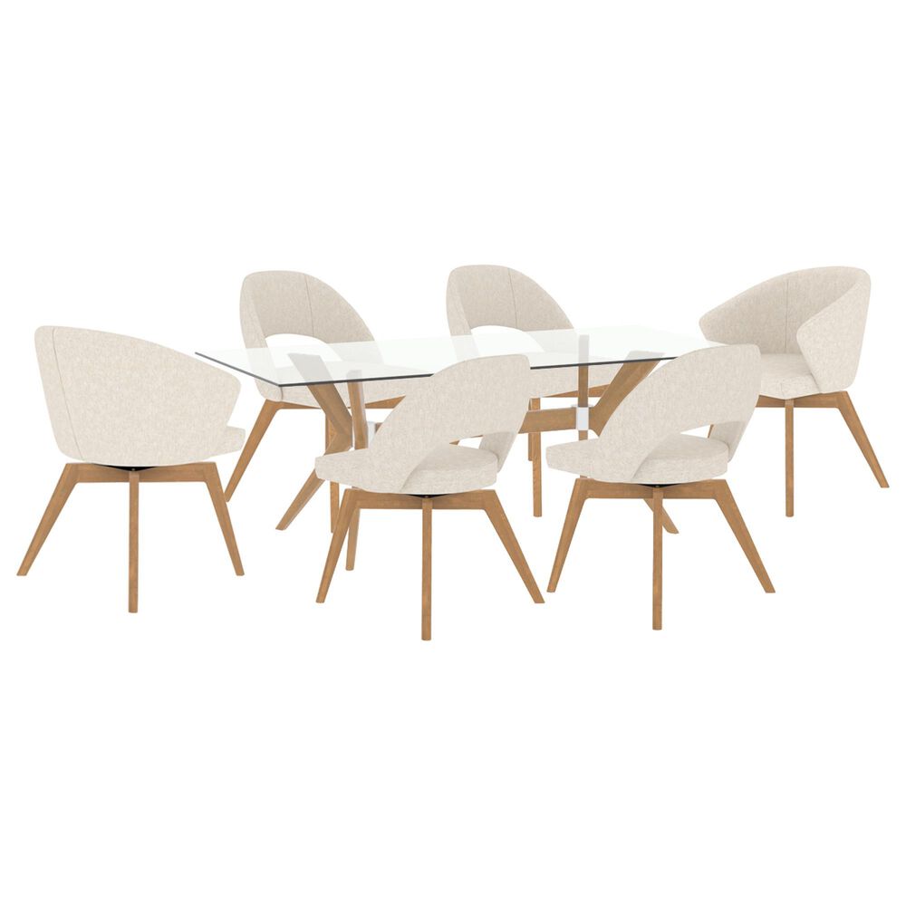 Canadel 7-Piece Dining Set in Cream and Natural, , large