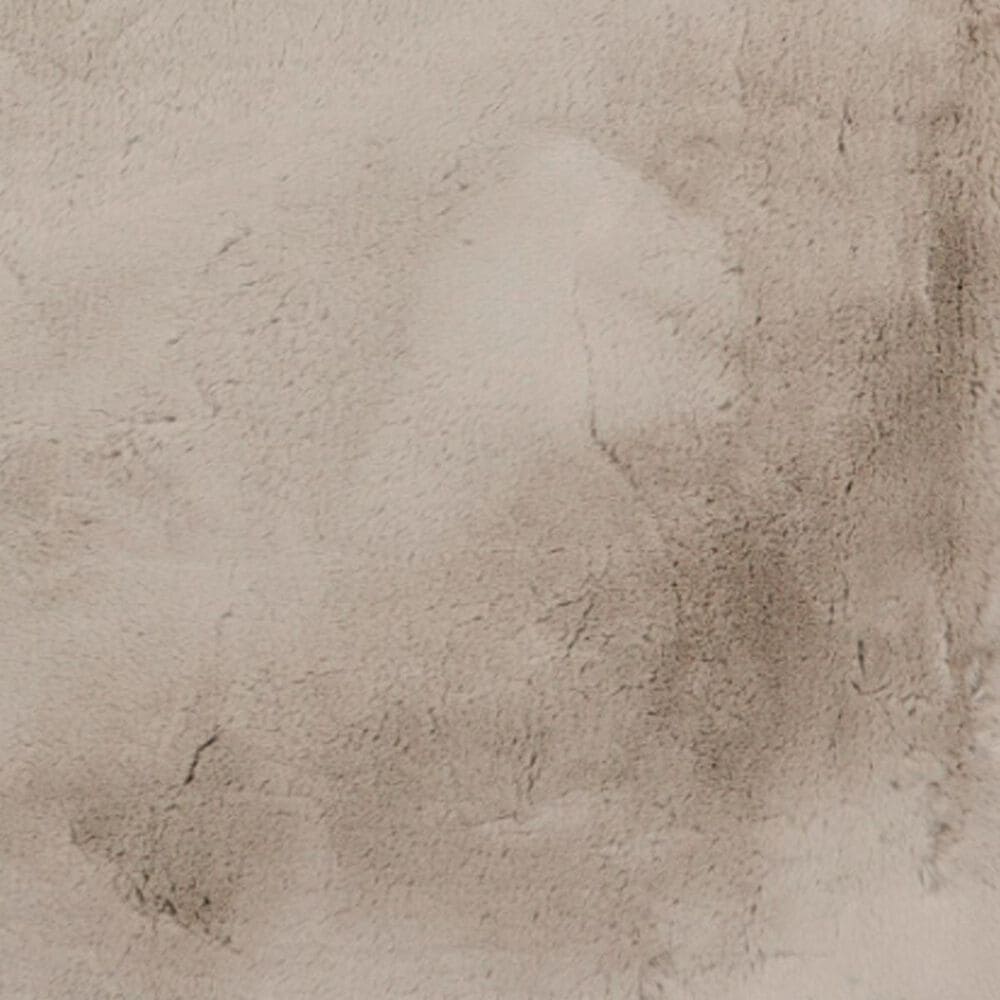 Linon Maven Faux Rabbit 5&#39; x 7&#39; Pale Grey Area Rug, , large