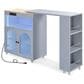 HOMLUX 56" Kitchen Island with Extended Table in Grey, , large
