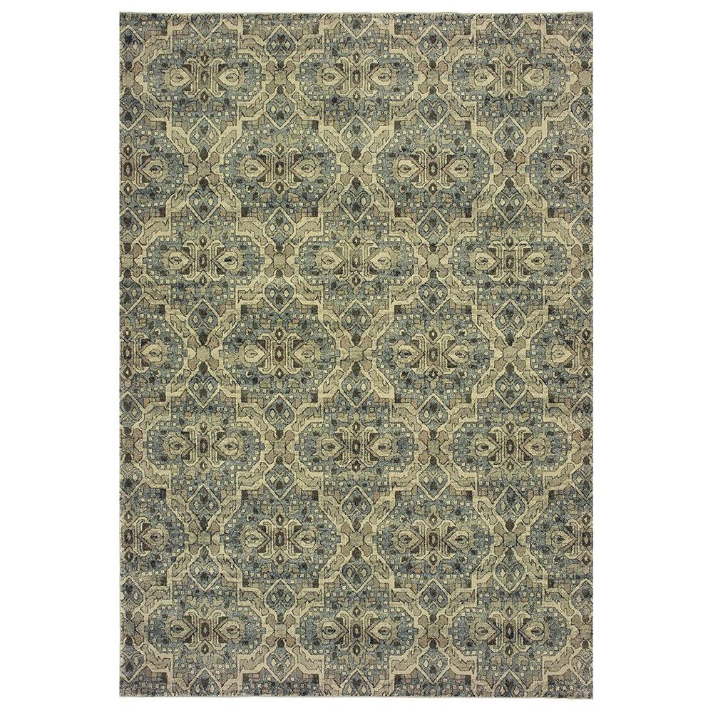 Oriental Weavers Raleigh 4927L 5"3" x 7"6" Ivory and Blue Area Rug, , large