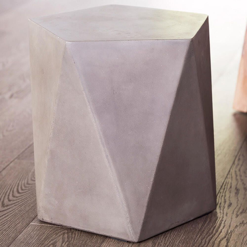 Moe's Home Collection Gem Patio Stool in Gray, , large