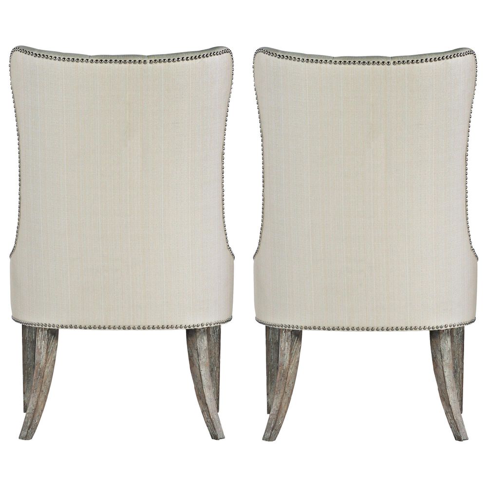 Hooker Furniture Sanctuary Side Chair in White and Gray &#40;Set of 2&#41;, , large