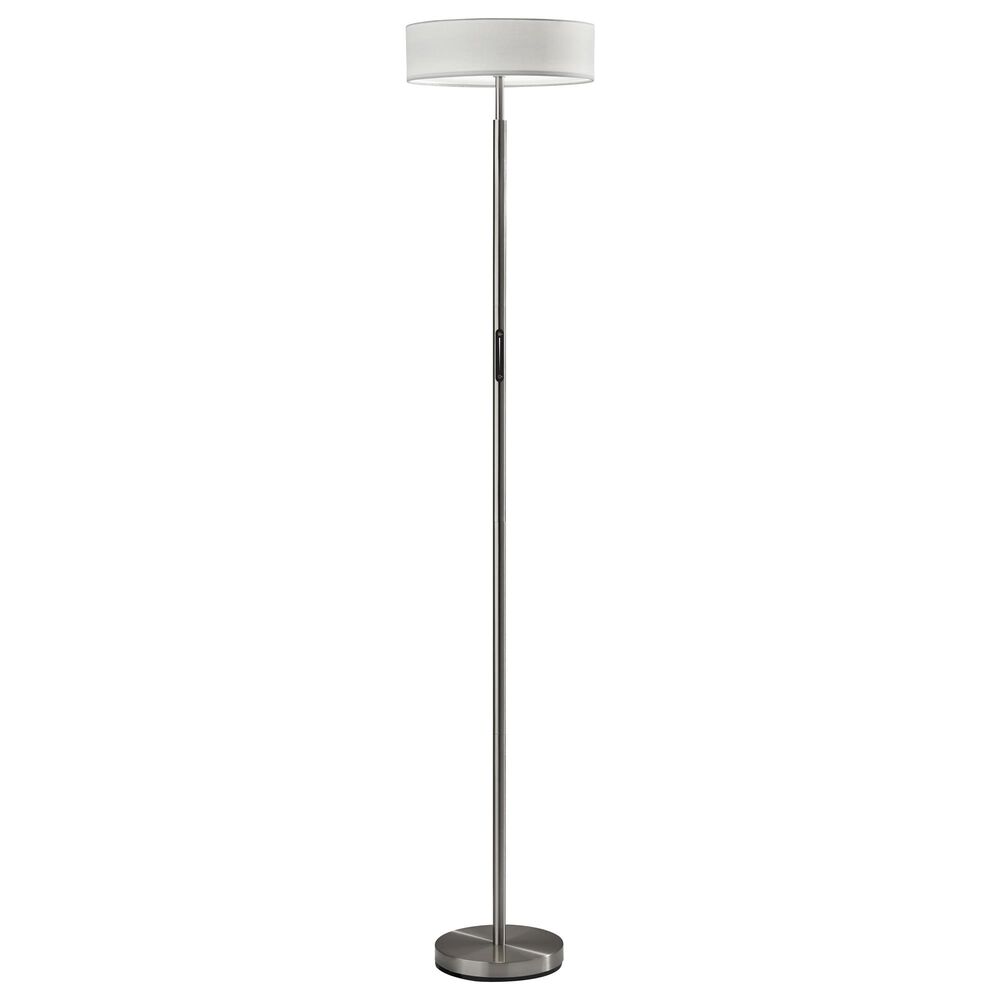 Adesso Cosmo LED Torchiere in Brushed Steel, , large