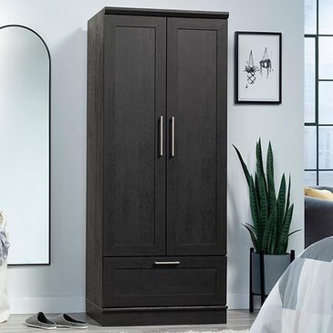 Sauder HomePlus Wardrobe Storage Cabinet in Raven Oak, , large