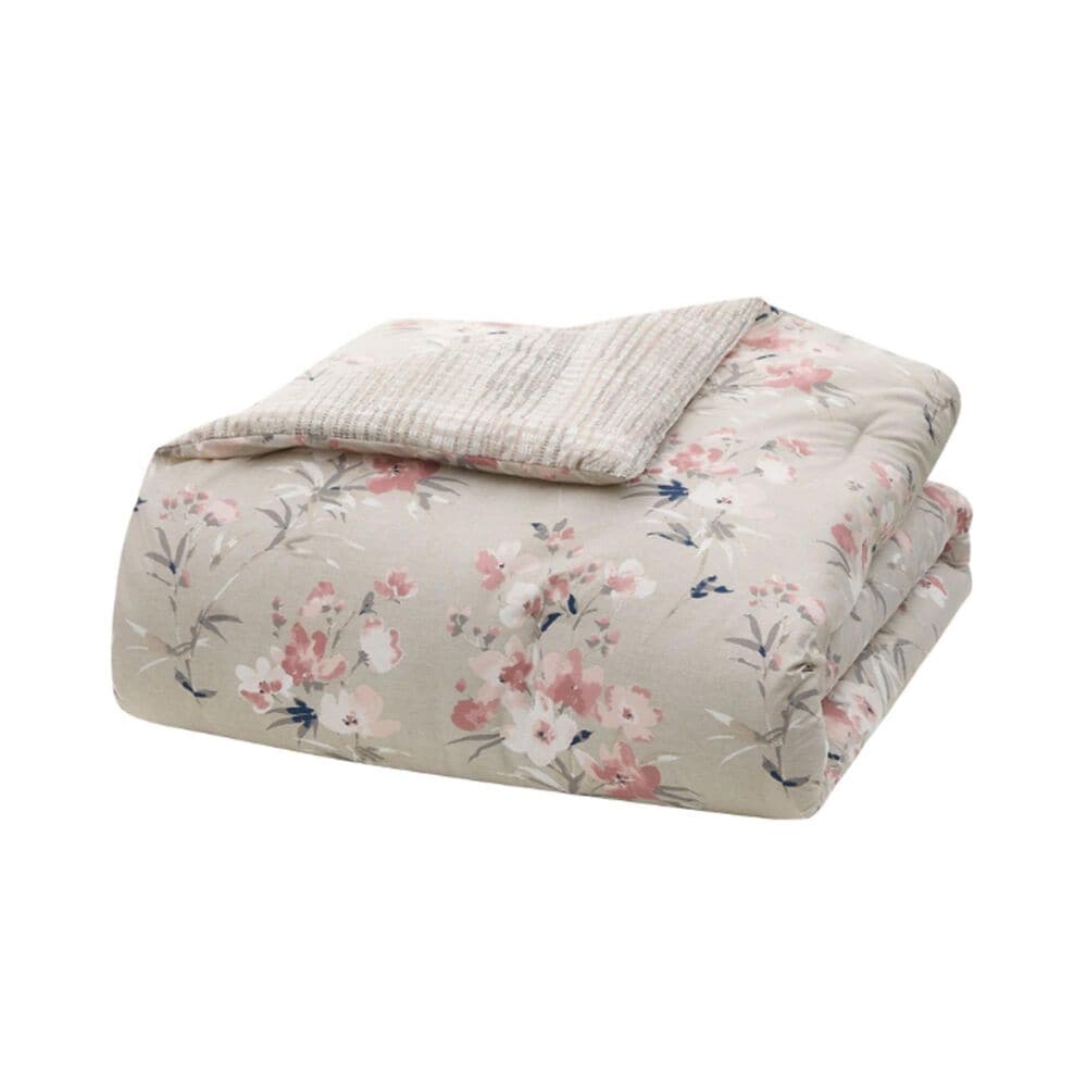 BCP Home Freesia 8-Piece King Bed-in-a-Bag Set in Neutral and Pink, , large