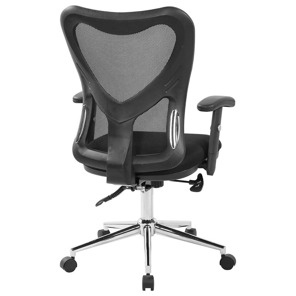 Rta Products Llc High Back Mesh Office Chair With Chrome Base in Black, , large