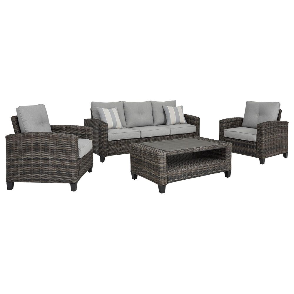 Signature Design by Ashley Cloverbrooke 4-Piece Conversation Set in Gray, , large