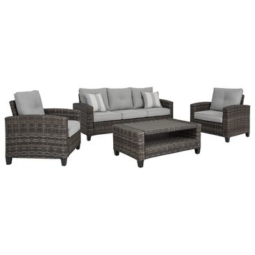 Signature Design by Ashley Cloverbrooke 4-Piece Conversation Set in Gray, , large