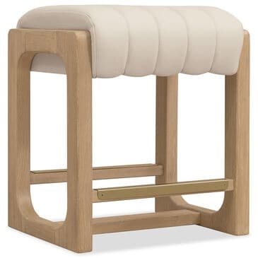 Hooker Furniture Banyon Bay Counter Stool in White Oak and Brushed Brass, , large