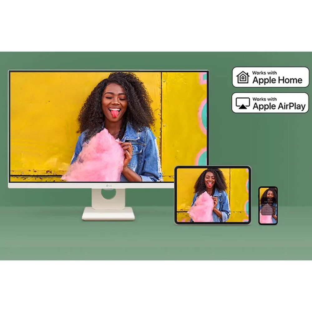 LG 27" FHD IPS Smart Monitor with WebOS in White, , large