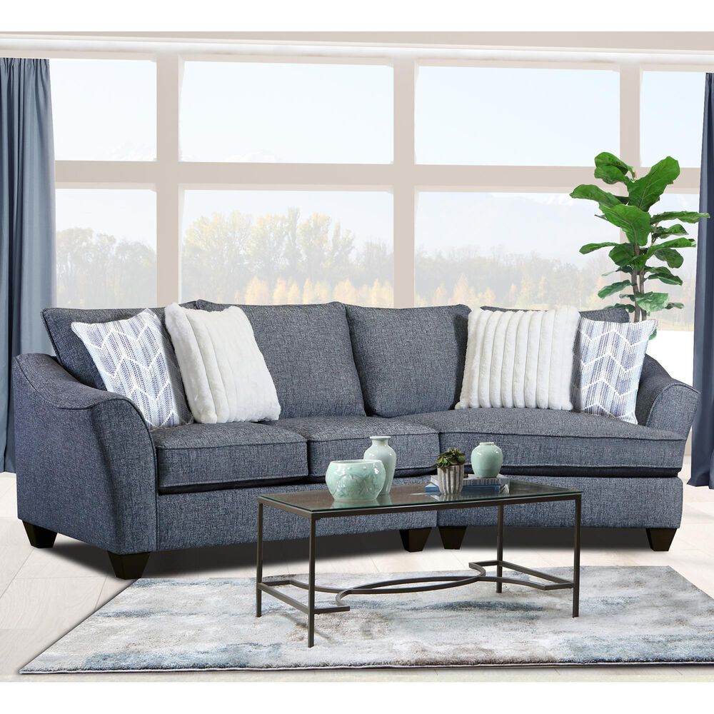Southaven 2-Piece Stationary Left Facing Sectional Sofa in Navy, , large