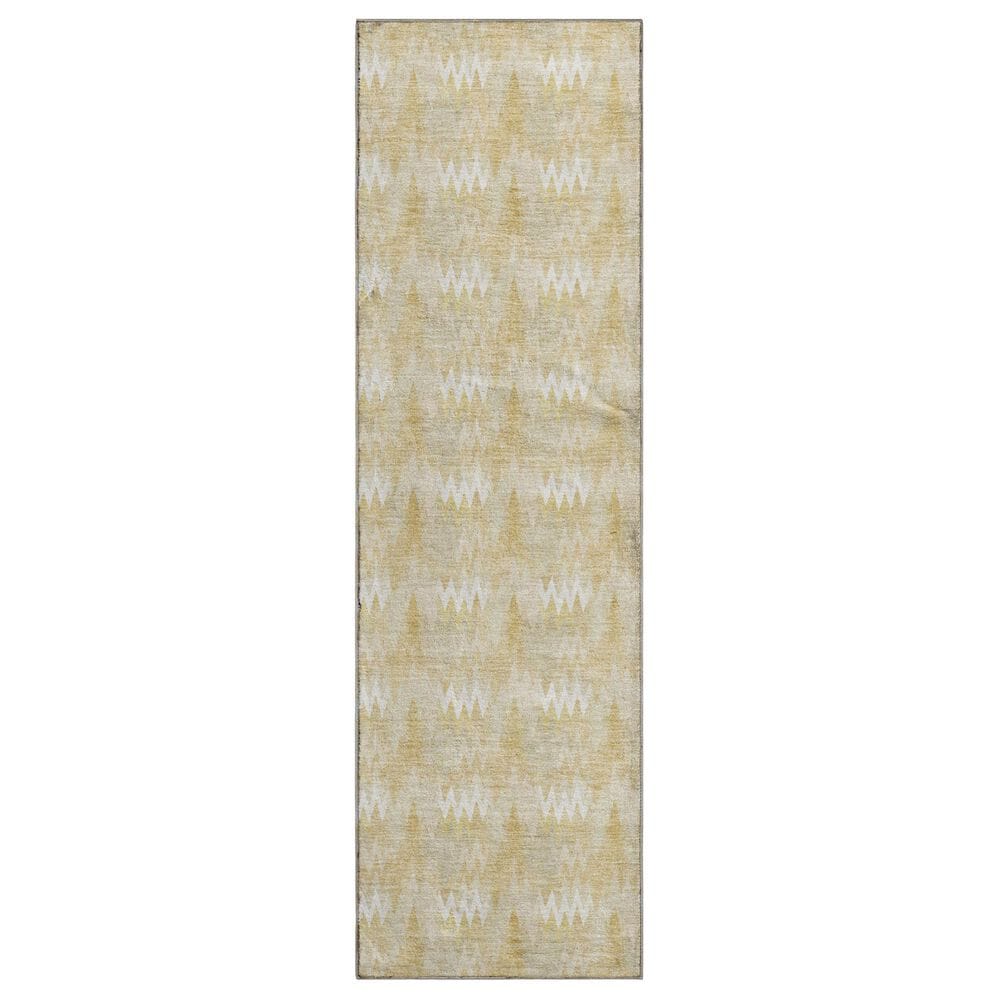 Dalyn Rug Company Soft Essentials Chevron Gold 2"3" x 7"6" Runner, , large