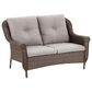 Sunwell Garden 2-Seater Patio Loveseat with Floral Armrests in Beige, , large