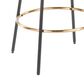 Lumisource Claire Swivel Counter Stool with Cream Cushion in Gold and Black (Set of 2), , large