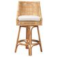 Baxton Studio Bella Swivel Bar Stool in Natural Brown, , large